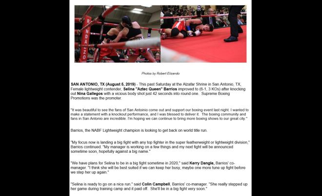 Selina Barrios Snip 2 August 2019